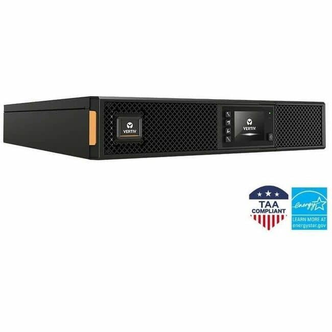 Vertiv - Liebert GXT5 TAA UPS with RDU101 Card - 3000VA/2700W 120V Rack/Tower - 2U | Double Conversion | 0.9 Output Power - Black