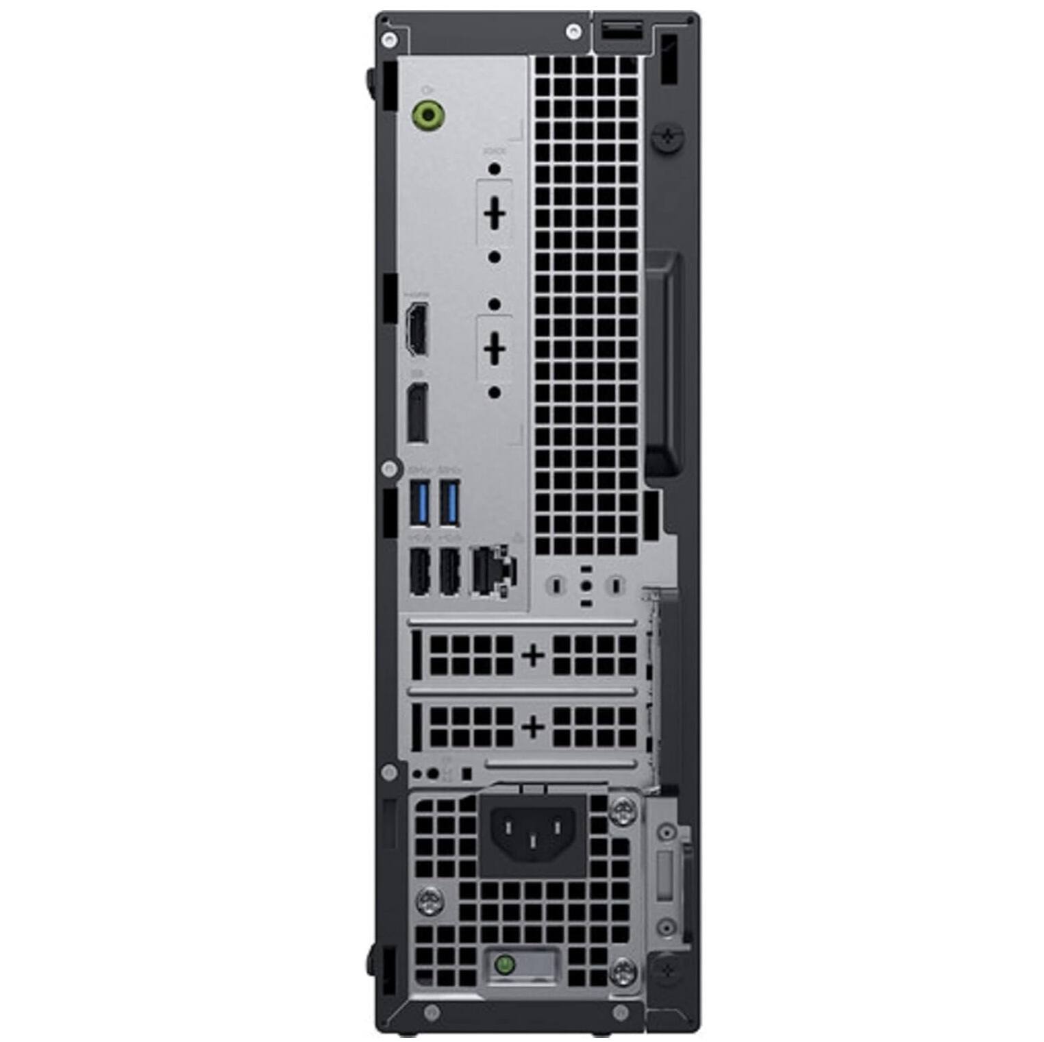 Back. Dell - Dell Optiplex 3060 SFF Desktop PC, Intel Core i5-8500 up to 4.1Ghz, 16GB DDR4 RAM, 500GB SSD, 600M USB WIFI , Win11 Pro - Black.