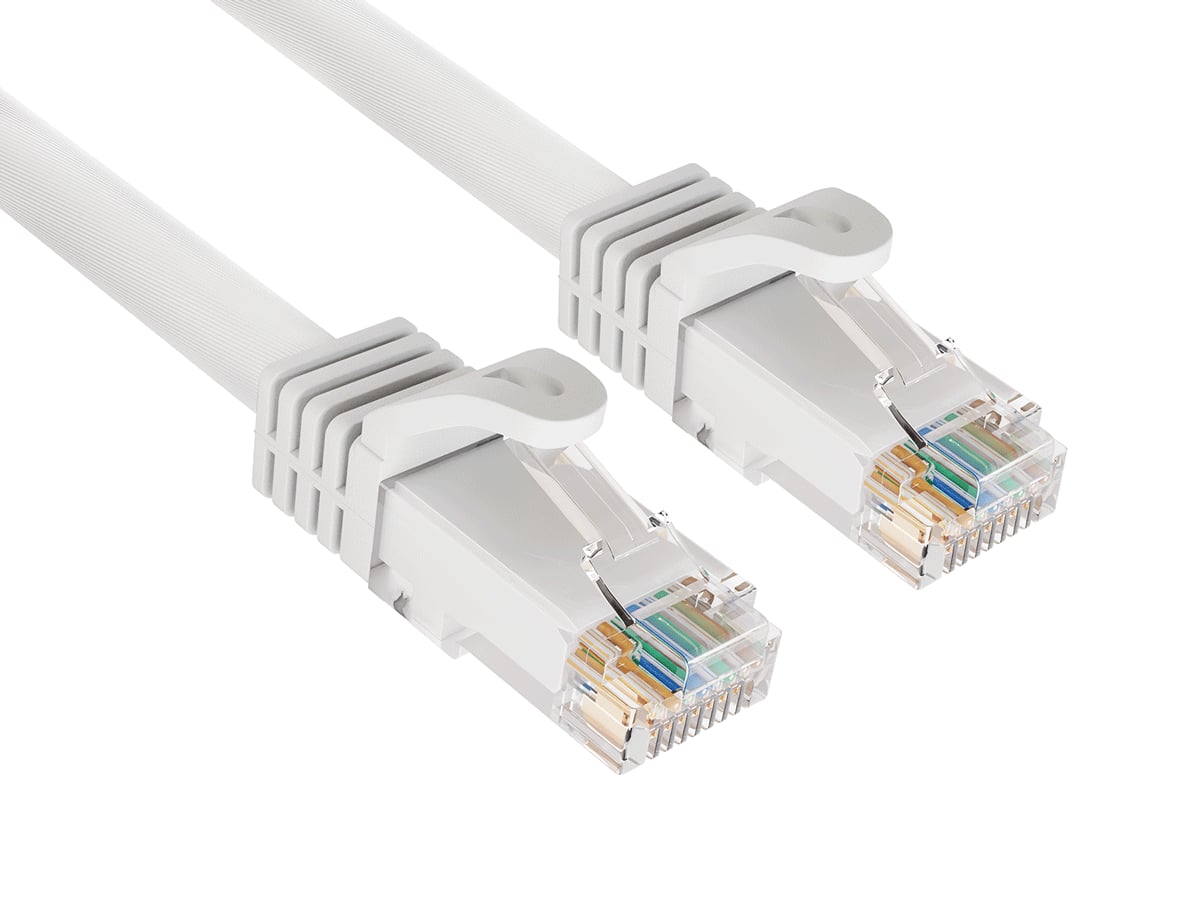 Cable Leader - Cat 6a Ethernet Cable, 10 Gigabit RJ45 Patch Cord, 24 AWG, for Home Office, Gaming, Modem & Smart TV - White