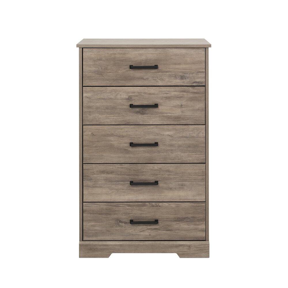 Prepac - Rustic Ridge 5 Drawer 18.5"D x 27.5"W x 43.5"H Dresser - Brown