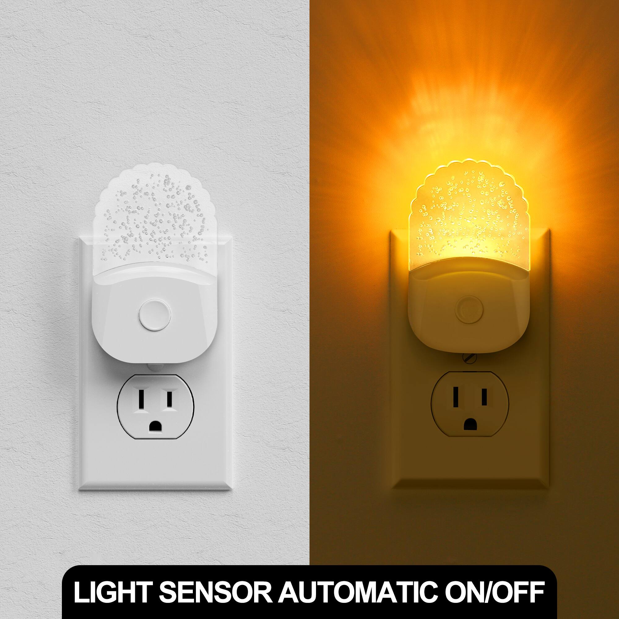 Jandcase 2 Pack 0.5W Plug in Night Light, RGB Color Changing, Acrylic ...