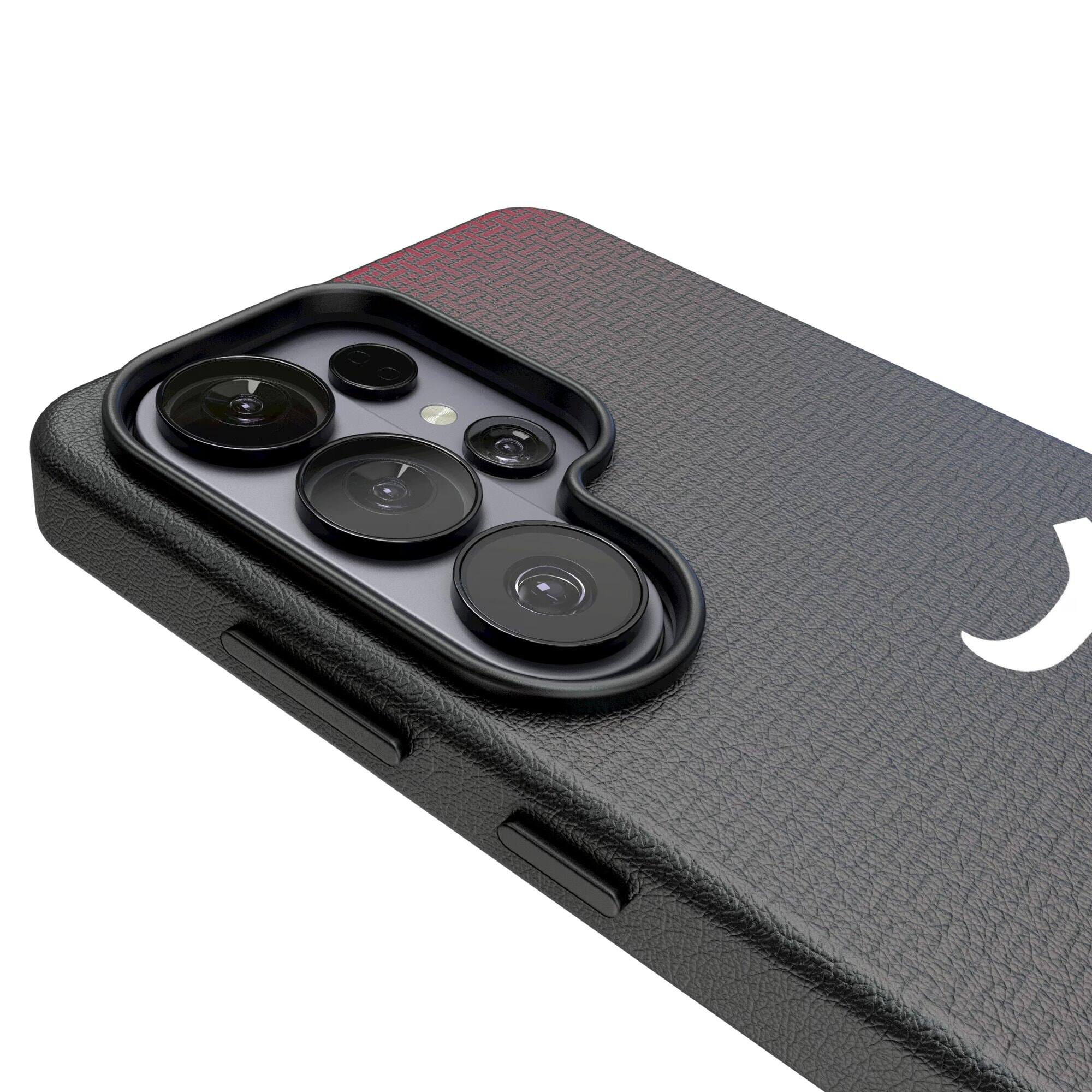 Alt View 2. Keyscaper - Alabama Crimson Tide Script A Galaxy Magnetic Bump Case - S25 Ultra - Black.