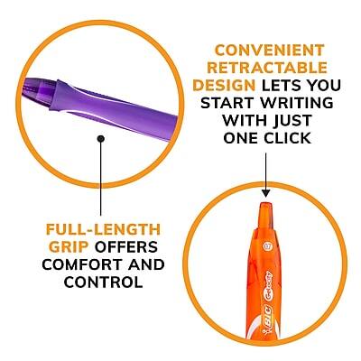 CONVENIENT RETRACTABLE DESIGN LETS YOU START WRITING WITH JUST ONE CLICK

FULL-LENGTH GRIP OFFERS COMFORT AND CONTROL