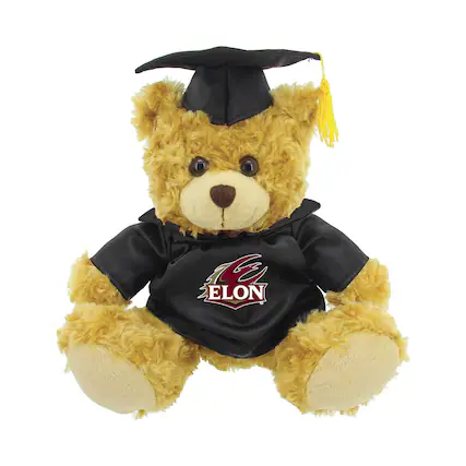 Front. Jardine - Elon Phoenix 12'' Graduation Plush Bear - Oatmeal.