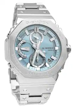 Casio - G-Shock Full Metal Analog Chronograph Smartphone Link Dial Tough Solar GMC-B2100AD-2A 200M Men's Watch - Ice Blue
