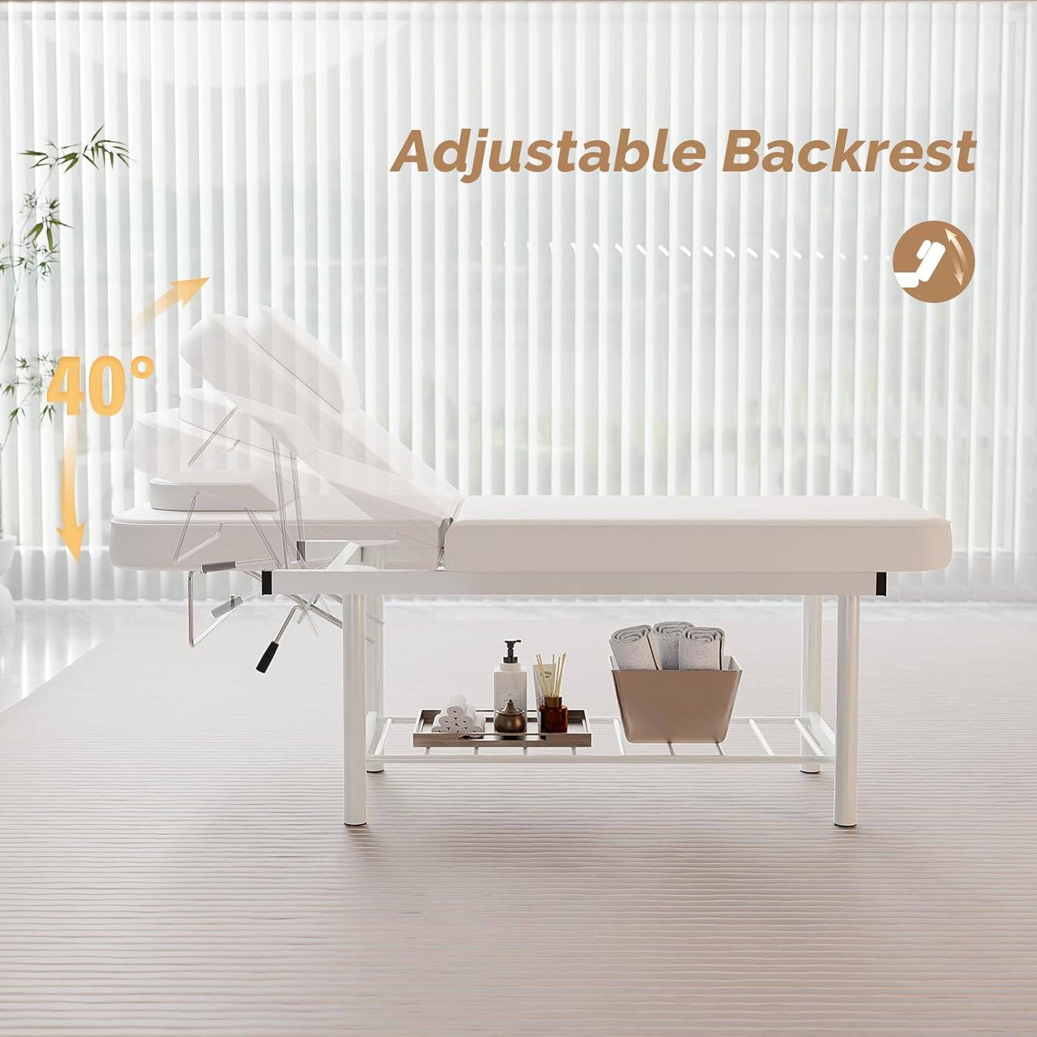 Adjustable Backrest  
40°