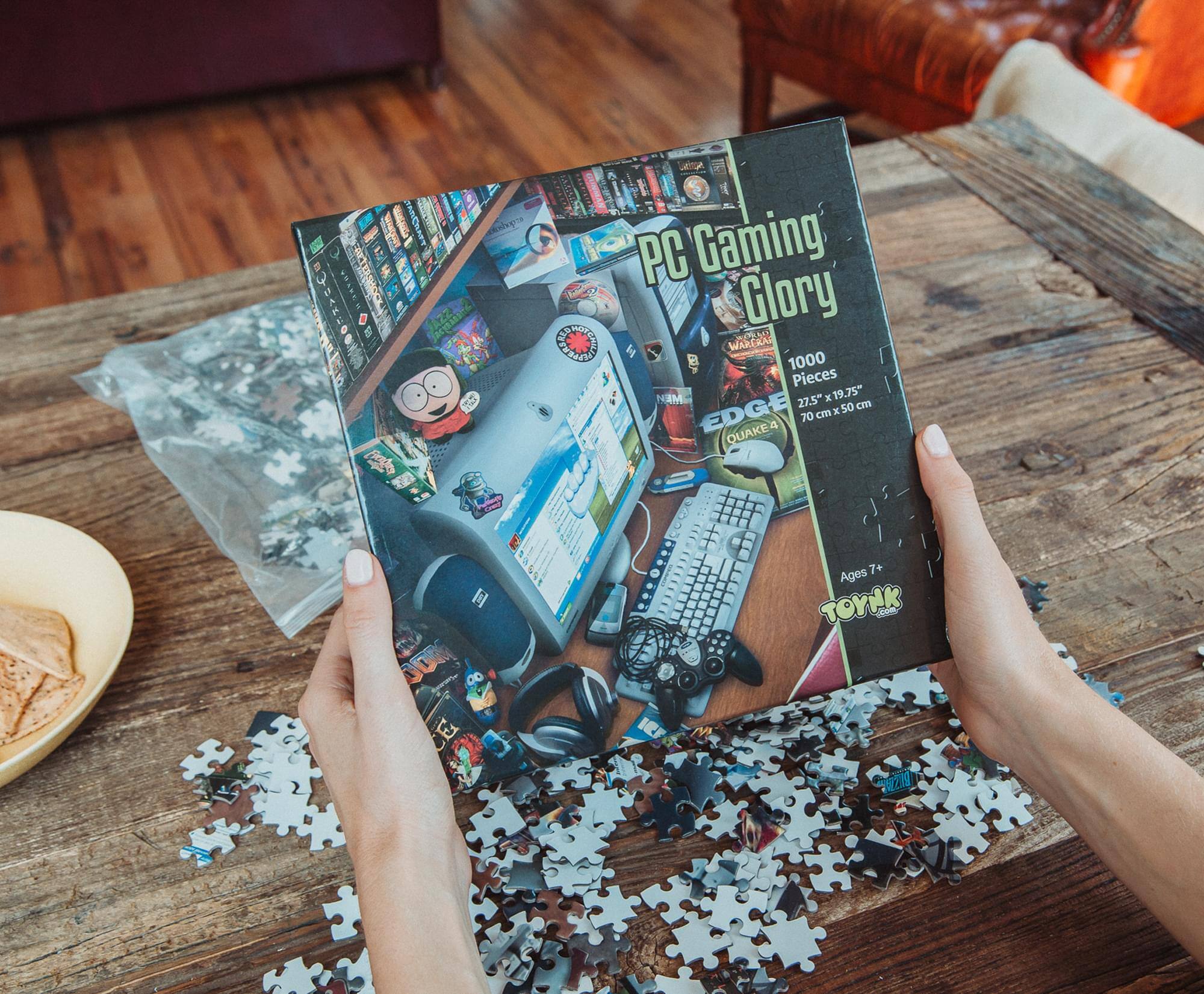 PC Gaming Glory  
1000 Pieces  
27.5" x 19.75"  
70 cm x 50 cm  
Ages 7+  
TOYNK