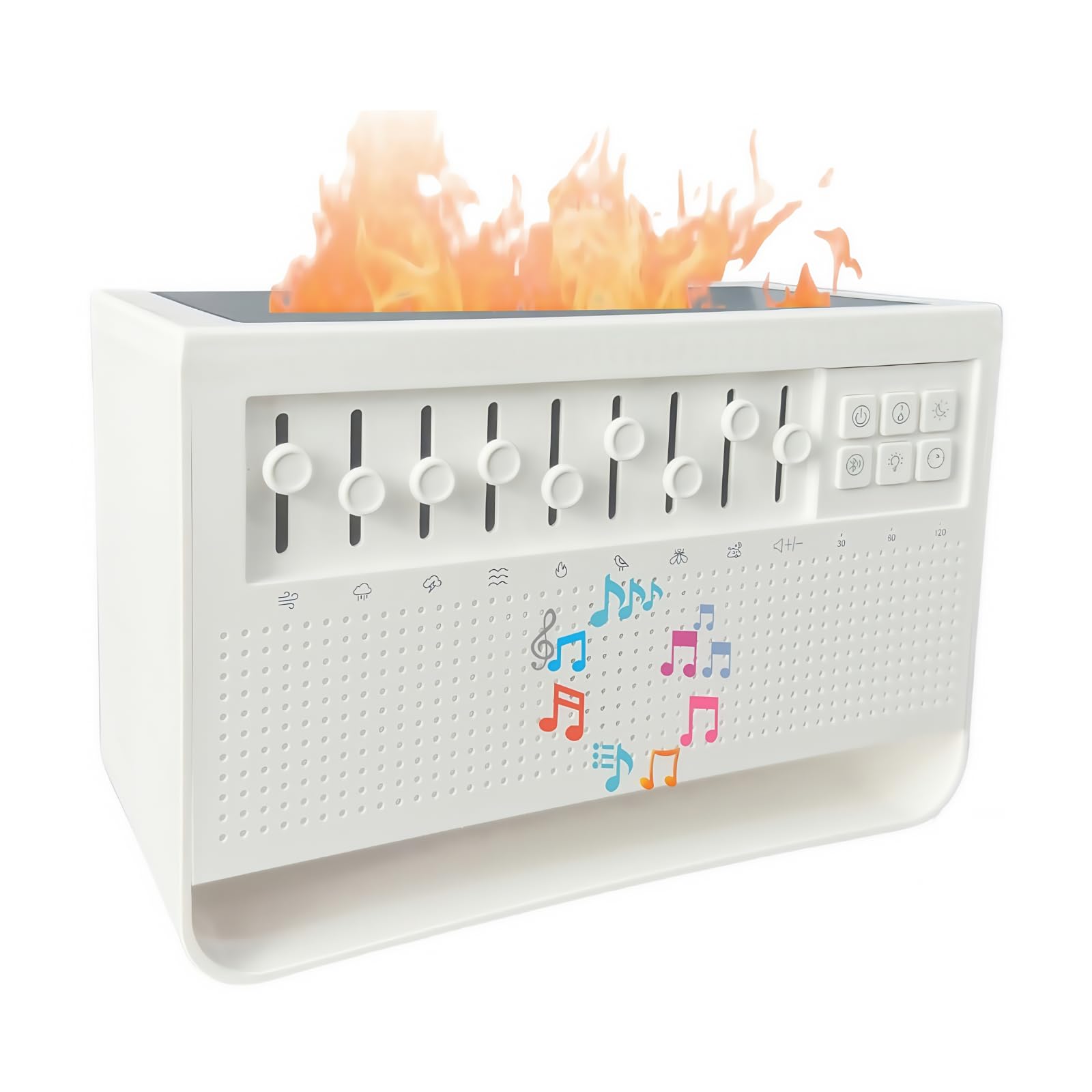 Front. Cedar Assembly - Noise Sound Machine For Sleep Rain Sleeping Diffuser Humidifier Night Light 8 Modes Maker Humidificador C... - 7.87 x 5.11 x 3.54 Inch-1.0.