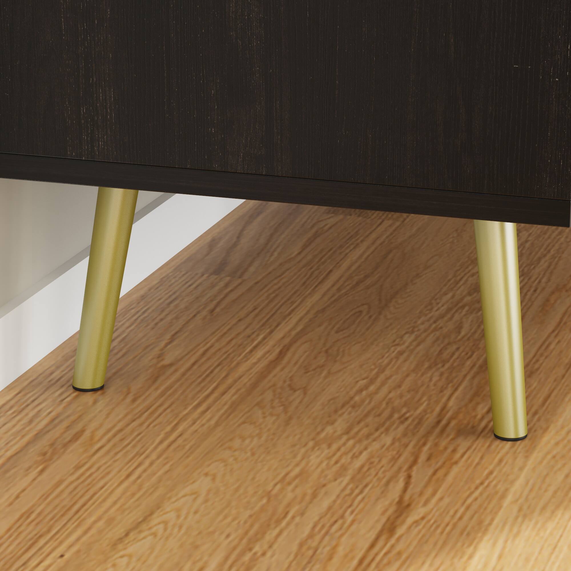 Alt View 1. FUFU & GAGA - FUFU&GAGA 6 - Drawer Wide Double Dresser with Dual Leg Options - Spacious Storage Essential - Black.