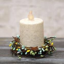 Left. BreeBe - Pip Berry Ring With Stars Spring Mix 2" - Multicolor.