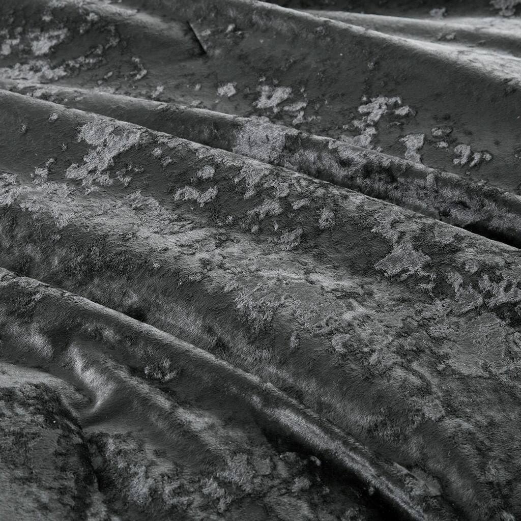 Alt View 5. Gracie Mills - Gracie Mills Graciela Luxe Crushed Velvet Reversible Comforter Set - Charcoal.