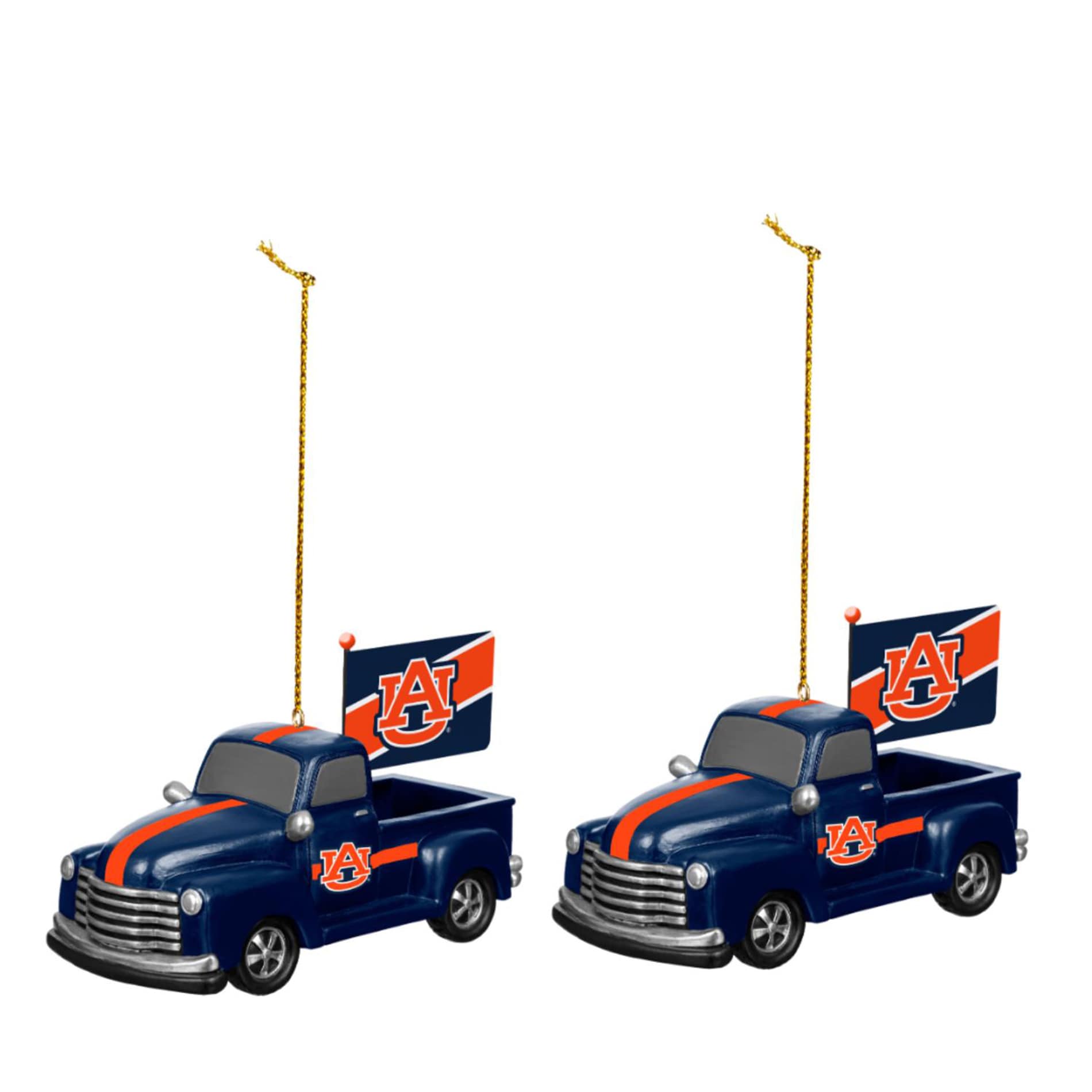 Alt View 1. Evergreen Enterprises - Auburn Tigers 3" Rally Truck Two-Piece Ornament Set - Multicolor.