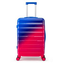 Winado - 24" Carry-on Luggage Hardshell PC+ABS Gradient Color Suitcase with TSA Lock - Gradient Red to Blue