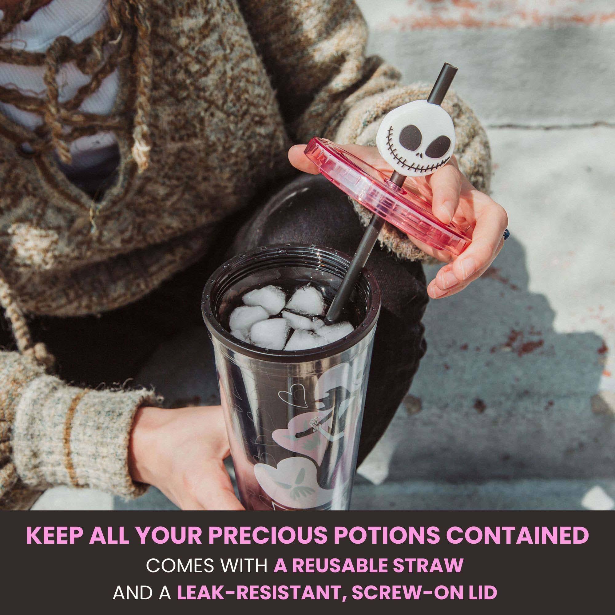 KEEP ALL YOUR PRECIOUS POTIONS CONTAINED  
COMES WITH A REUSABLE STRAW  
AND A LEAK-RESISTANT, SCREW-ON LID