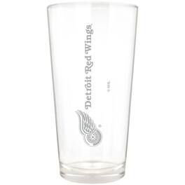 Great American Products - Detroit Red Wings Etched 16oz. Vertical Rally Cry Pint Glass - Multicolor