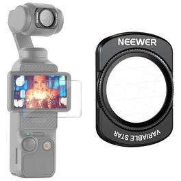 Neewer - Magnetic Adjustable 4/8 Point Star Filter for DJI Pocket 3, w/ Screen Protector, FL-C38