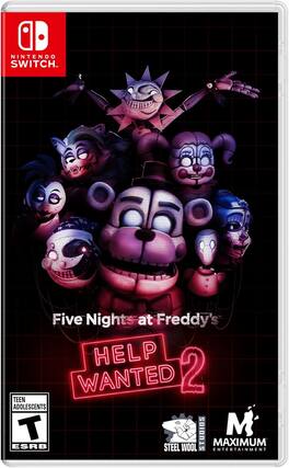 NINTENDO SWITCH, Five Nights at Freddy's HELP WANTED 2, TEEN ADOLESCENTS T, TUDIOS, MAXIMUM, ESRB, STEEL WOOL, S ENTERTAINMENT - T (Teen 13+)