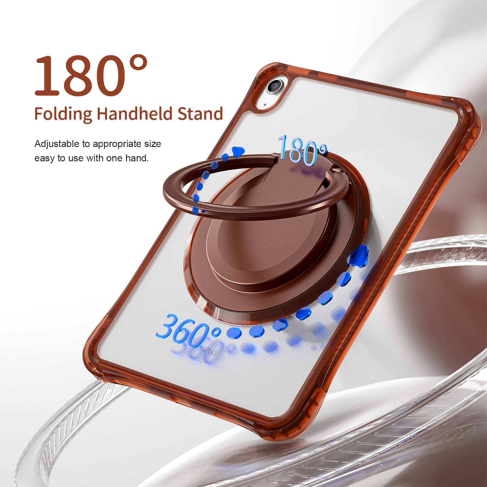 180° Folding Handheld Stand Adjustable to appropriate size easy to use with one hand. 180° 360° 50°