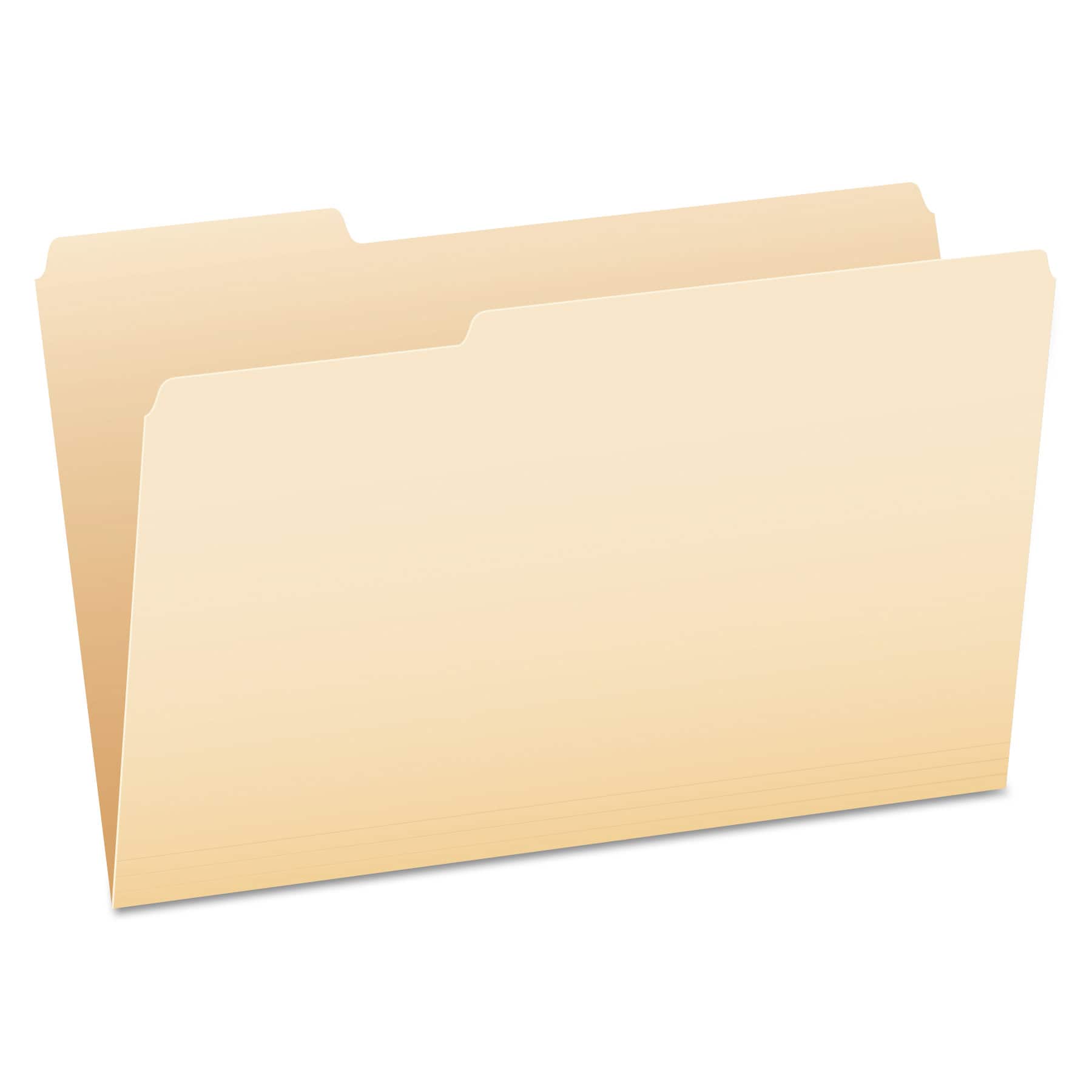 Tops Business Forms - Manila File Folders, 1/3-Cut Tabs: Assorted, Legal Size, 0.75" Expansion, Manila, 100/Box