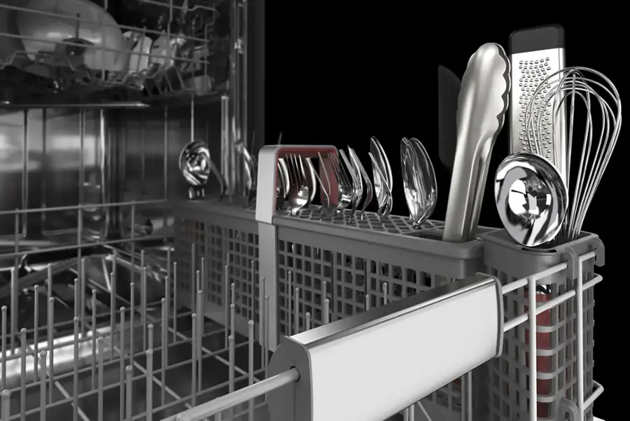 Alt View 23. KitchenAid - 24" Top Control Built-In Stainless Steel Tub Dishwasher with 3rd Rack, FreeFlex and LED Interior Lighting, 44 dBA - Stainless Steel.