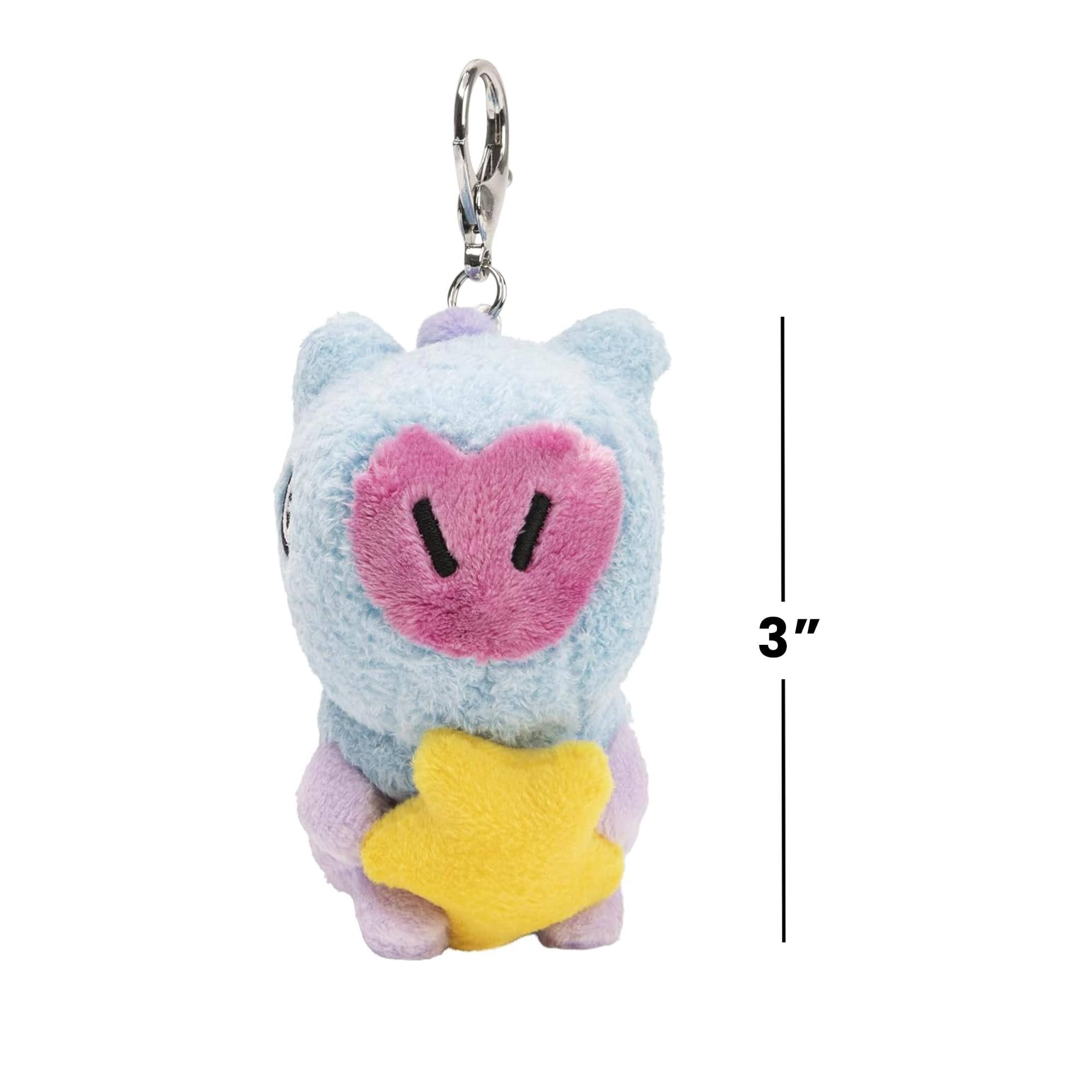 Alt View 3. Gund - Line Friends BT21 3 Inch Bumble Buddy Plush Clip | Mang - Blue.