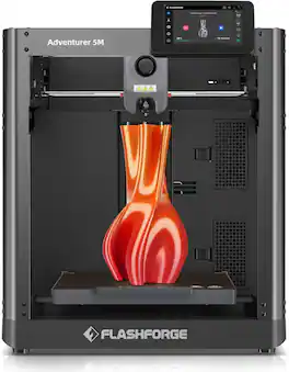 Flashforge - Adventurer 5M 3D Printer, 600mm/s High Speed, Beginner-friendly, For Home Use - Black