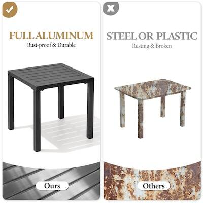 FULL ALUMINUM  
Rust-proof & Durable  

STEEL OR PLASTIC  
Rusting & Broken  

Ours  
Others