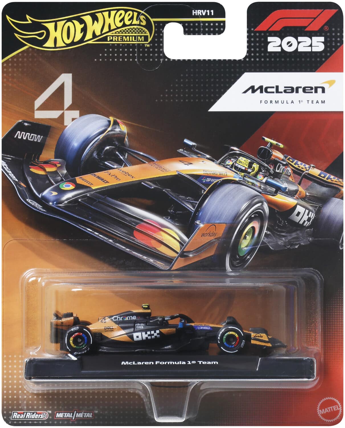 Mattel - Hot Wheels Premium McLaren Formula 1 Team #4 - COLLECTIBLES - Multicolor