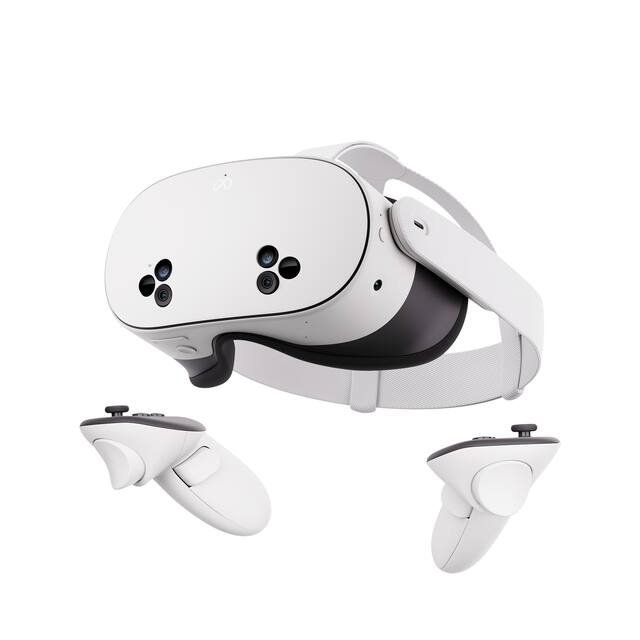 Meta - Quest 3S 256GB | VR Headset Without Wires — Thirty-Three Percent More Memory — 2X Graphical Processing Power - White