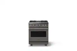 Viking - 30 in. Wide 4 Burner Pro 5 Series 4.7 Cu. Ft. Freestanding Sealed LP Dual Fuel Convection Range - Damascus Gray - Damascus Gray
