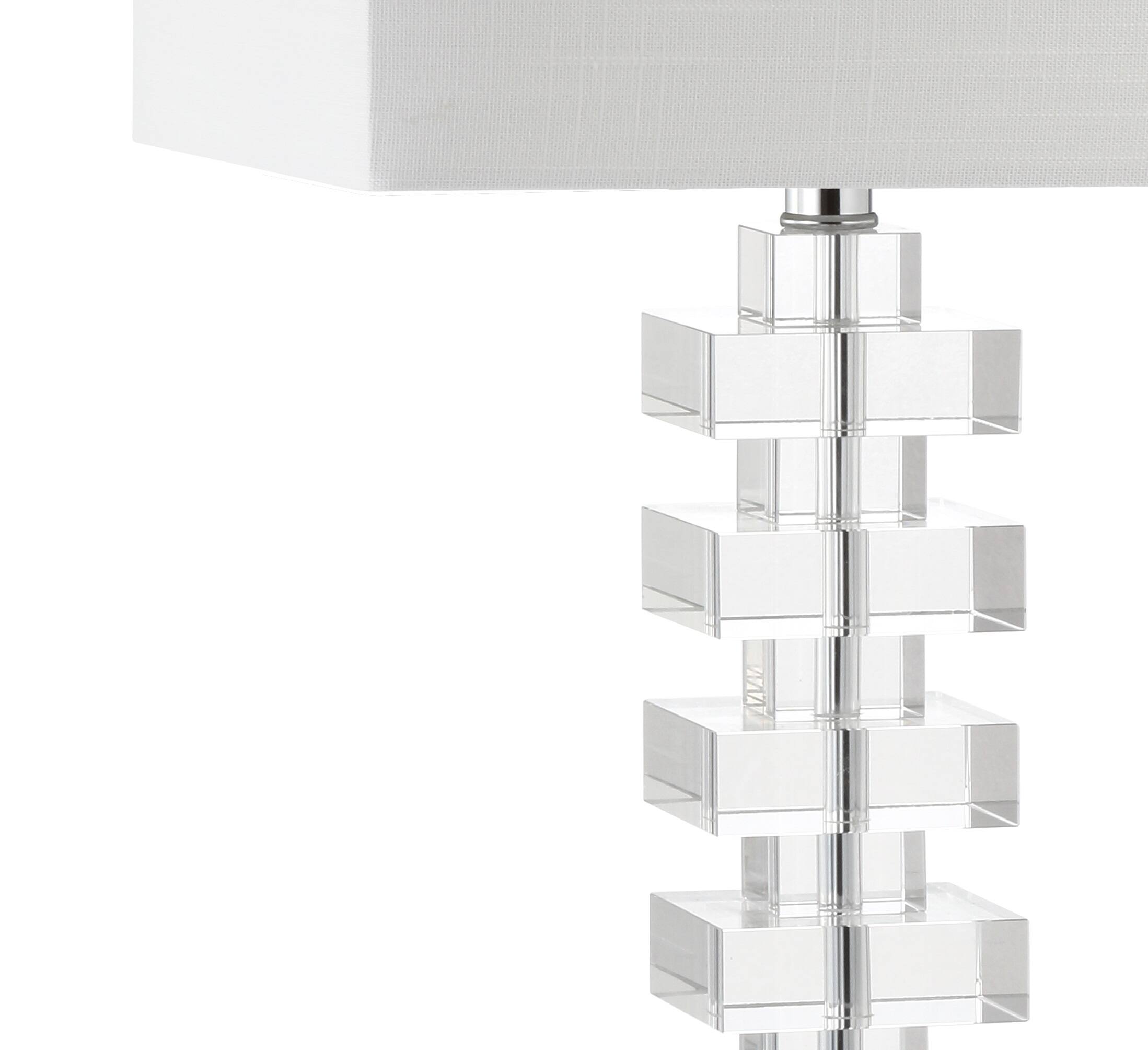 Alt View 6. Jonathan Y - June 28" Crystal LED Table Lamp, Clear - Clear.