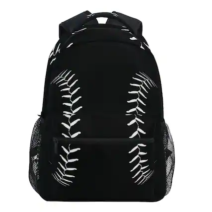 Front. Live At Space - Black Leopard Backpack Animal Skin Print Bookbag Daypack Travel Hiking Camping School Laptop Bag - Multi.