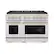 Front. ZLINE - 48 in. Wide 8 Burner Autograph Paramount Dual Fuel Range with DuoPro Cooktop and Gold Accents (PSDRZ-48-G) - Stainless Steel.