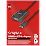 Staples TECH - HDMI to VGA Audio/Video Adapter, Male to Female - Black