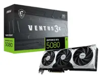 MSI - NVIDIA GeForce GeForce RTX 5080 16G VENTUS 3X OC PLUS 16GB GDDR7 PCI Express Gen 5 Graphics Card - Black - Front_Zoom