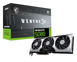 MSI - NVIDIA GeForce GeForce RTX 5080 16G VENTUS 3X OC PLUS 16GB GDDR7 PCI Express Gen 5 Graphics Card - Black