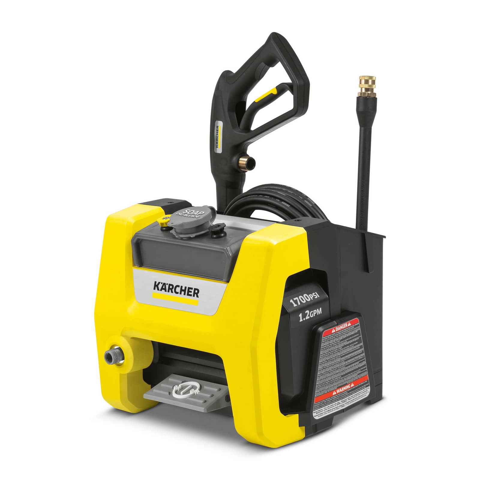 Karcher - Pressure Washer K1700 Cube, Detergent Tank, For Cars, Driveways, Siding, Patios - Max 1.46 GPM - Yellow
