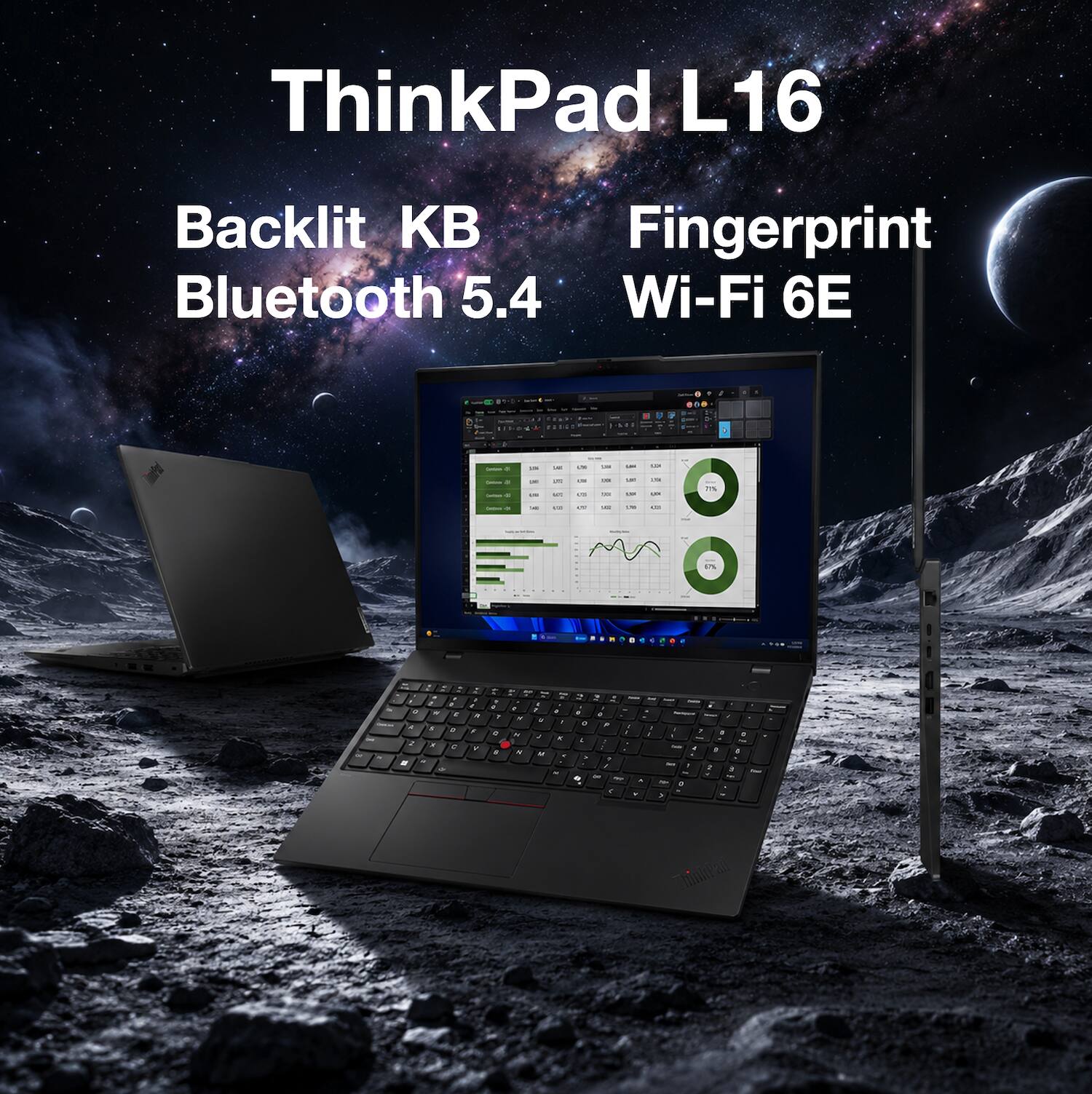 ThinkPad L16 Backlit KB Fingerprint Bluetooth 5.4 Wi-Fi 6E