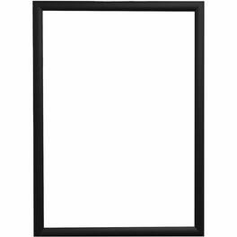 Deflecto - Wall Mount Snap Frame 12.25 x 18.25 Size Holds 11 17 Front Loading Anti glare Aluminum Plastic Black