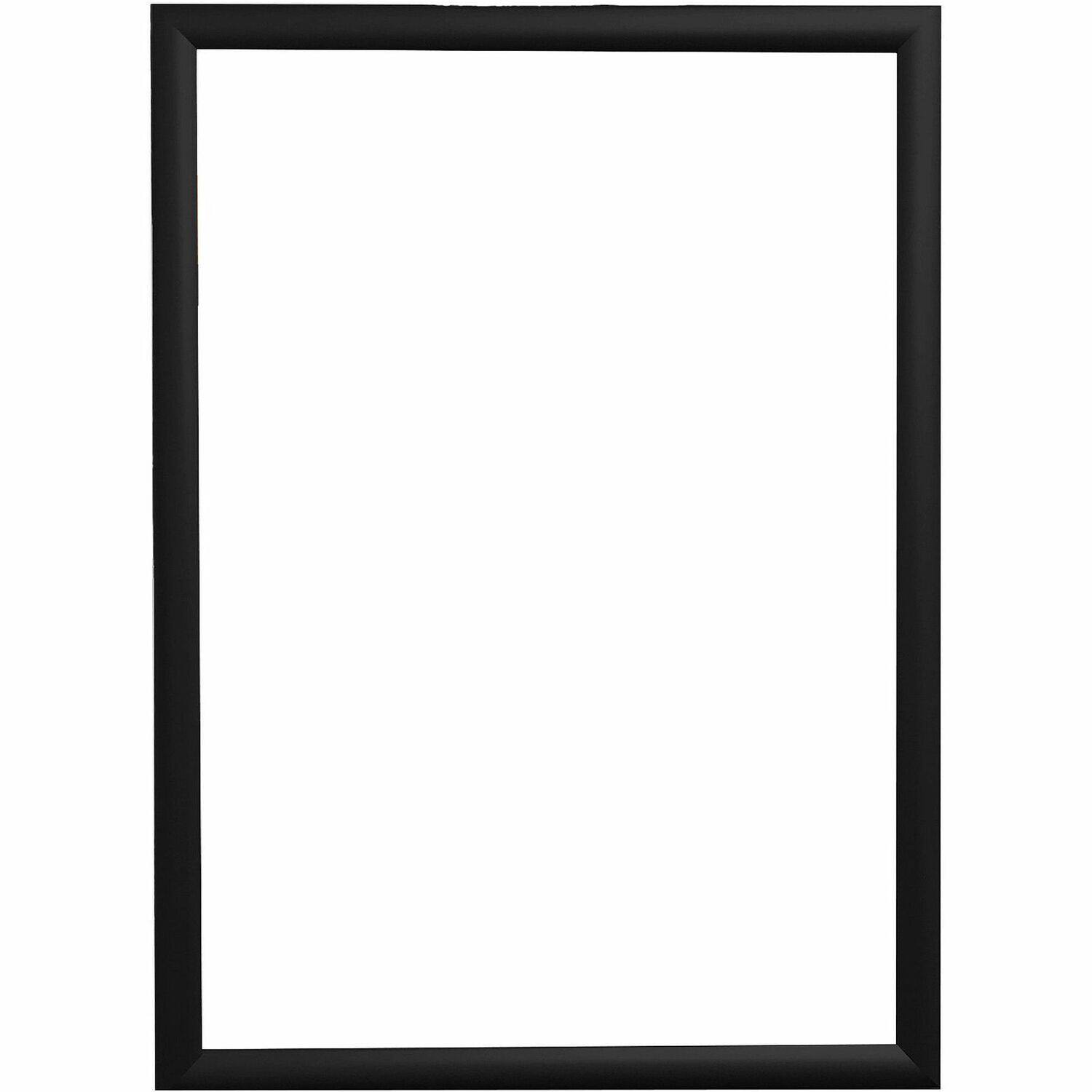 Front. Deflecto - Deflecto Wall Mount Snap Frame 12.25  x 18.25  Size Holds 11  17   Front Loading Anti glare Aluminum Plastic Black.