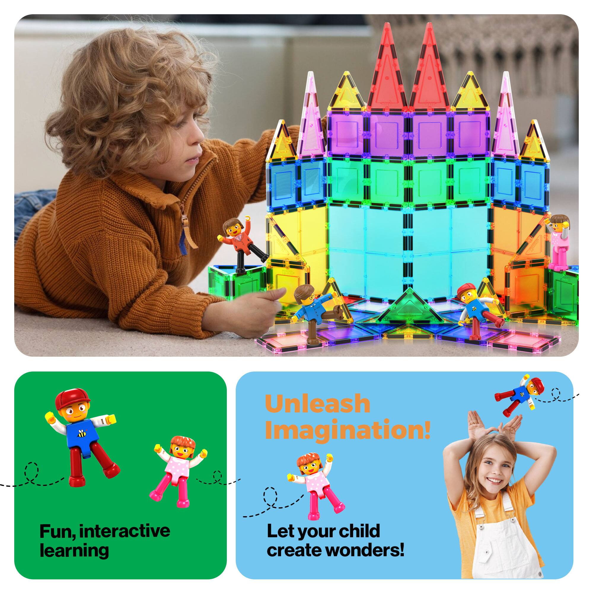 Unleash Imagination!  
Fun, interactive learning  
Let your child create wonders!