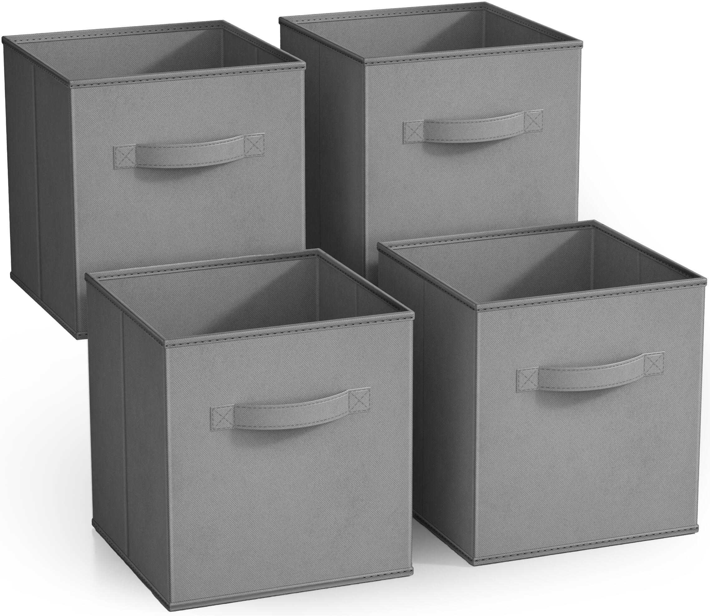 Front. Sorbus - Sorbus Fabric Storage Cubes, 4 Foldable Storage Bins for Organizing Pantry, Cubbies, Toy Box, Clothes Storage - Gray.