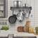 Alt View 1. Sorbus - Sorbus Kitchen Wall Pot Pan Rack With 10 Hooks Black - Black.