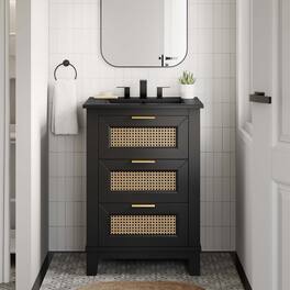 Dixie Bathroom Vanity Basin Included by Modway - Black Black