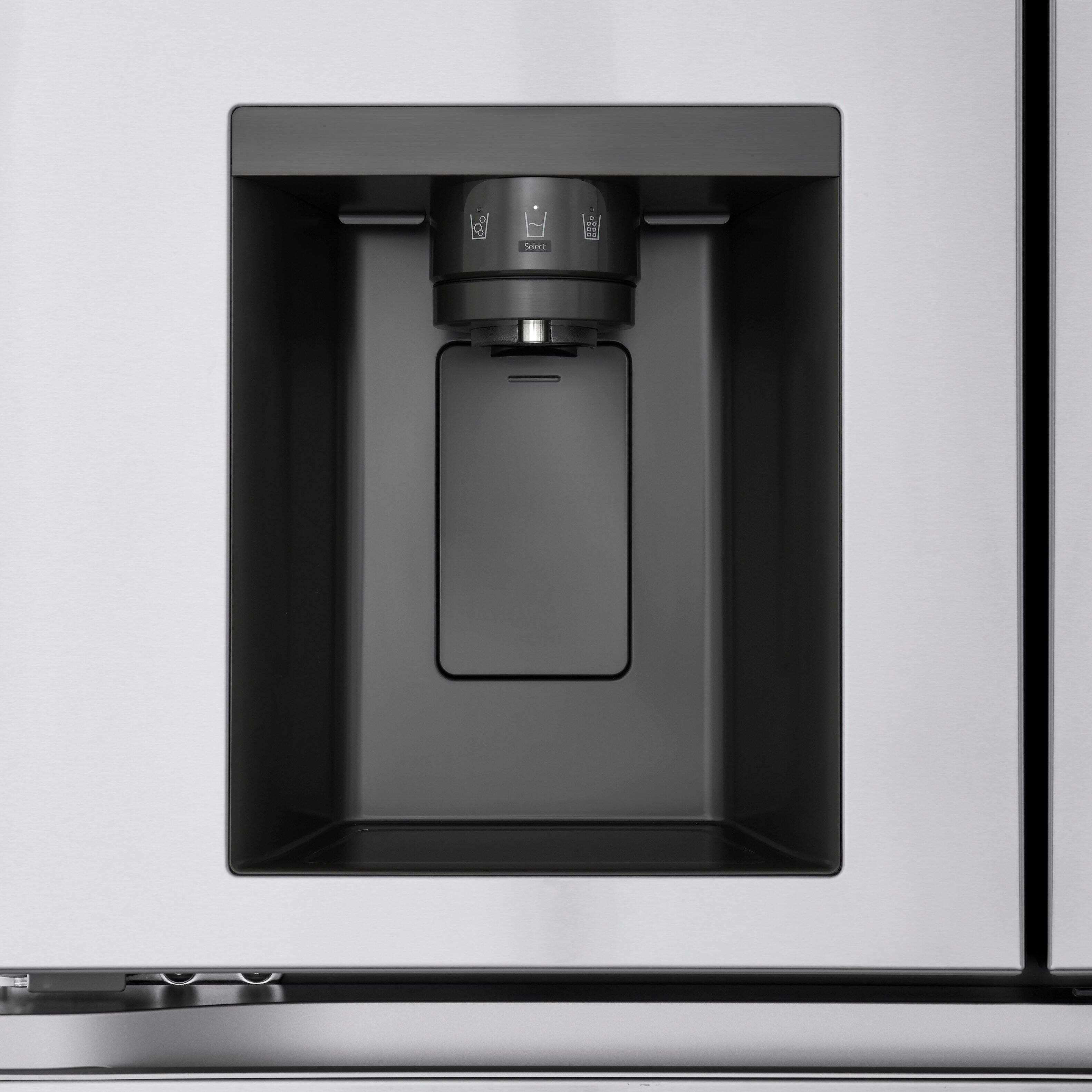 Alt View 4. LG - Counter-Depth MAX 28.6 Cu. Ft. 4-Door French Door Refrigerator Smart Refrigerator with Full Convert Drawer - PrintProof Noble Steel.