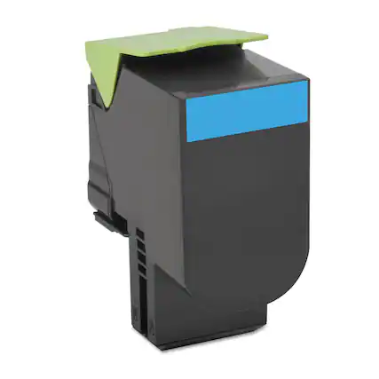 Front. Lexmark - 70C1HC0 3,000 Page-Yield Return Program High-Yield Toner - Cyan - Cyan.
