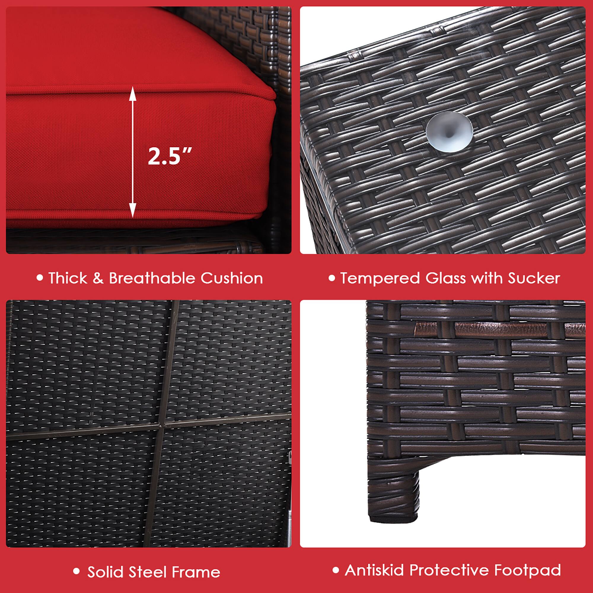 - Thick & Breathable Cushion
- Tempered Glass with Sucker
- Solid Steel Frame
- Antiskid Protective Footpad