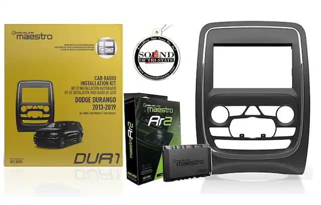 3 maestro That Toths Estrylhins You On!
SO SOUND OF TRI-STATE
www.soundoftristate.com
CAR RADIO INSTALLATION KIT
KIT D'INSTALLATION AUTORADIO
KIT DE INSTALACIÓN PARA RADIO DE AUTO
DODGE DURANGO & ITALINK 2013-2019
maestro Rr2 S1PP DURT
maestro Ar2 LyNO ADS-HRA2
