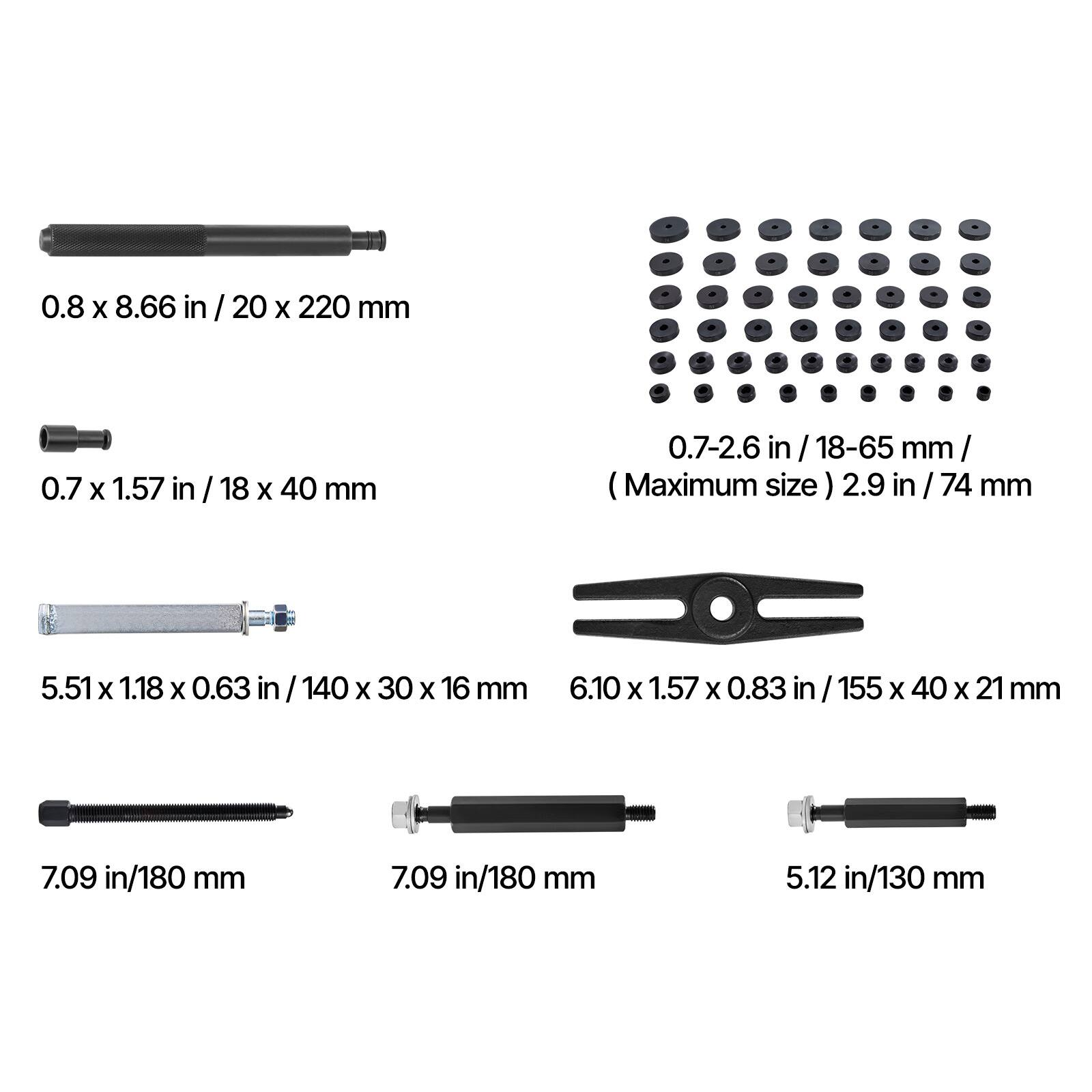 0.8 x 8.66 in / 20 x 220 mm

0.7 x 1.57 in / 18 x 40 mm

0.7-2.6 in / 18-65 mm / (Maximum size) 2.9 in / 74 mm

5.51 x 1.18 x 0.63 in / 140 x 30 x 16 mm

6.10 x 1.57 x 0.83 in / 155 x 40 x 21 mm

7.09 in / 180 mm

7.09 in / 180 mm

5.12 in / 130 mm
