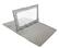 Angle. Romp & Roost - LUXE Nest Waterproof Fitted Sheet with Divider for Twin Babies - Gray.
